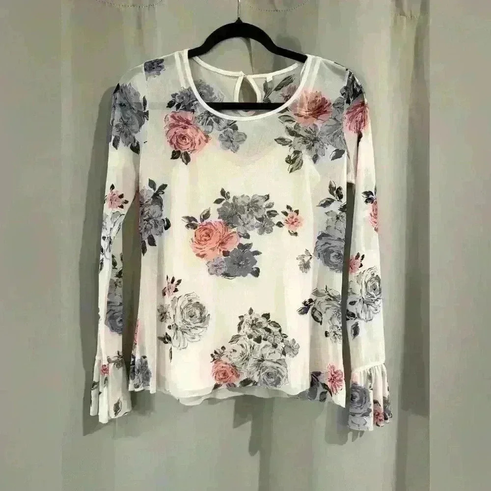 Women’s Pink Candie’s   Long Sleeve Blouse